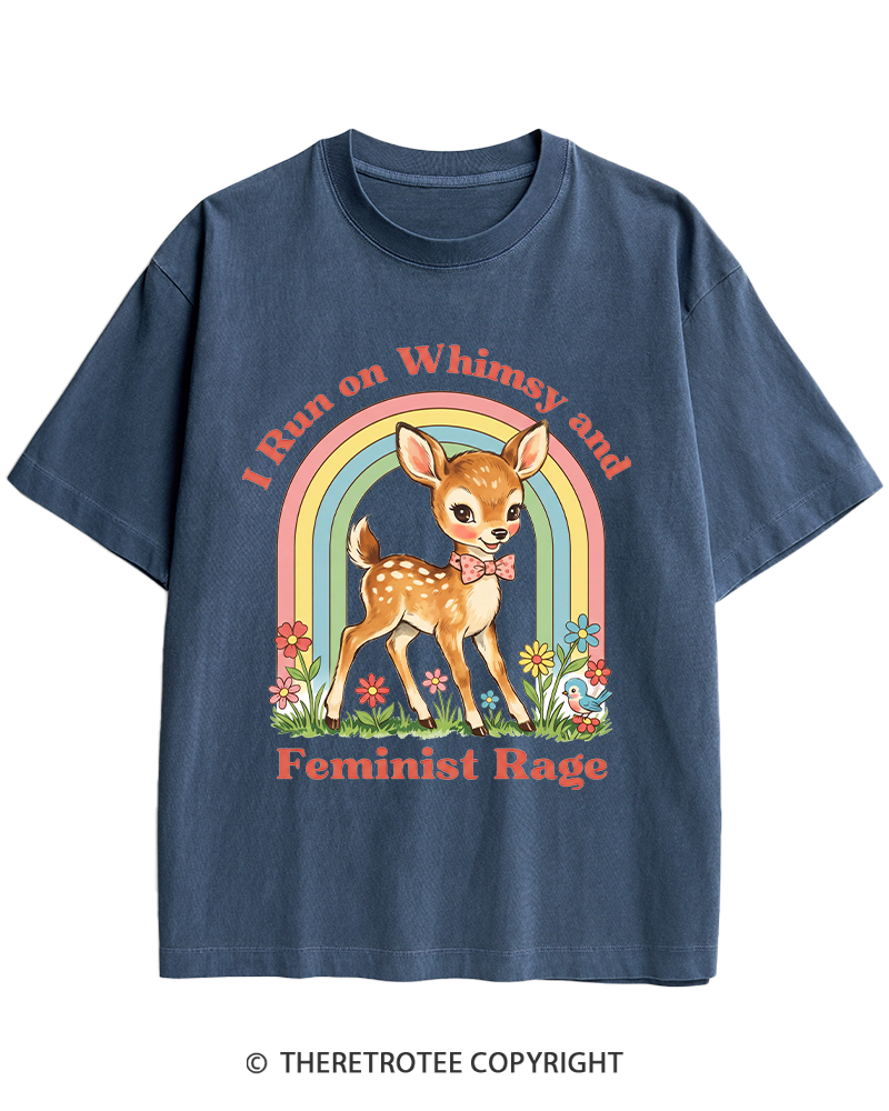 TheRetroTee Whimsy and Feminist Rage 1970s Heavy Cotton T-Shirt