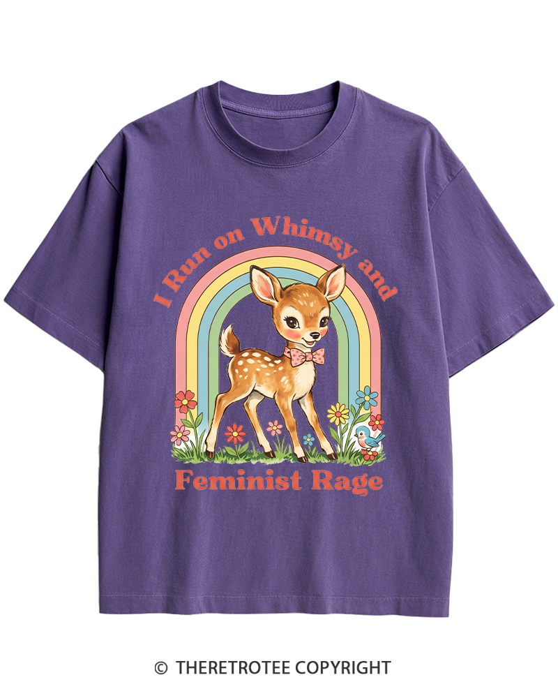 TheRetroTee Whimsy and Feminist Rage 1970s Heavy Cotton T-Shirt