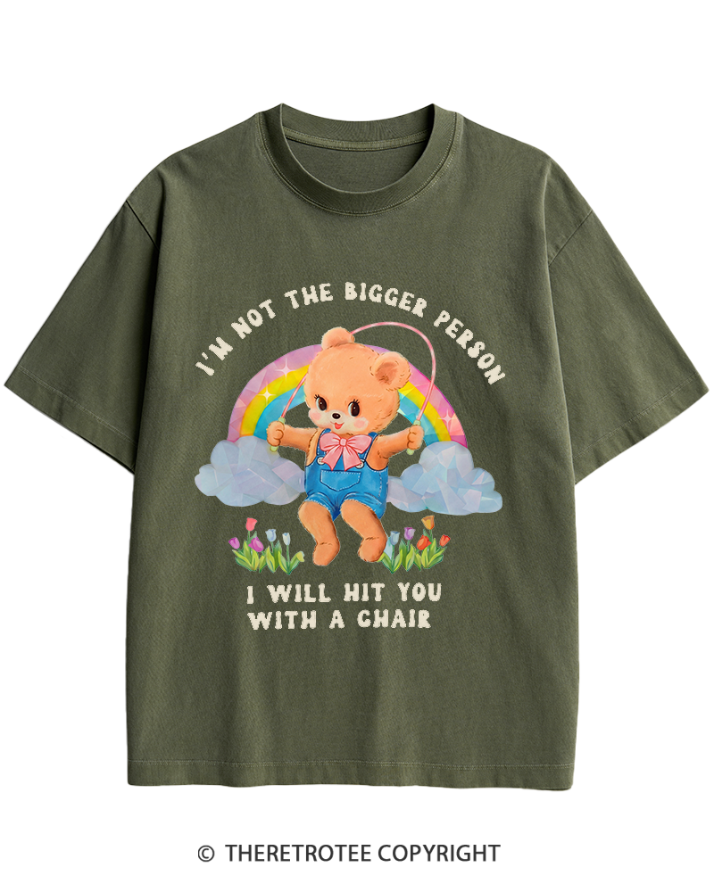 TheRetroTee Not The Bigger Person 1970s Heavy Cotton T-Shirt