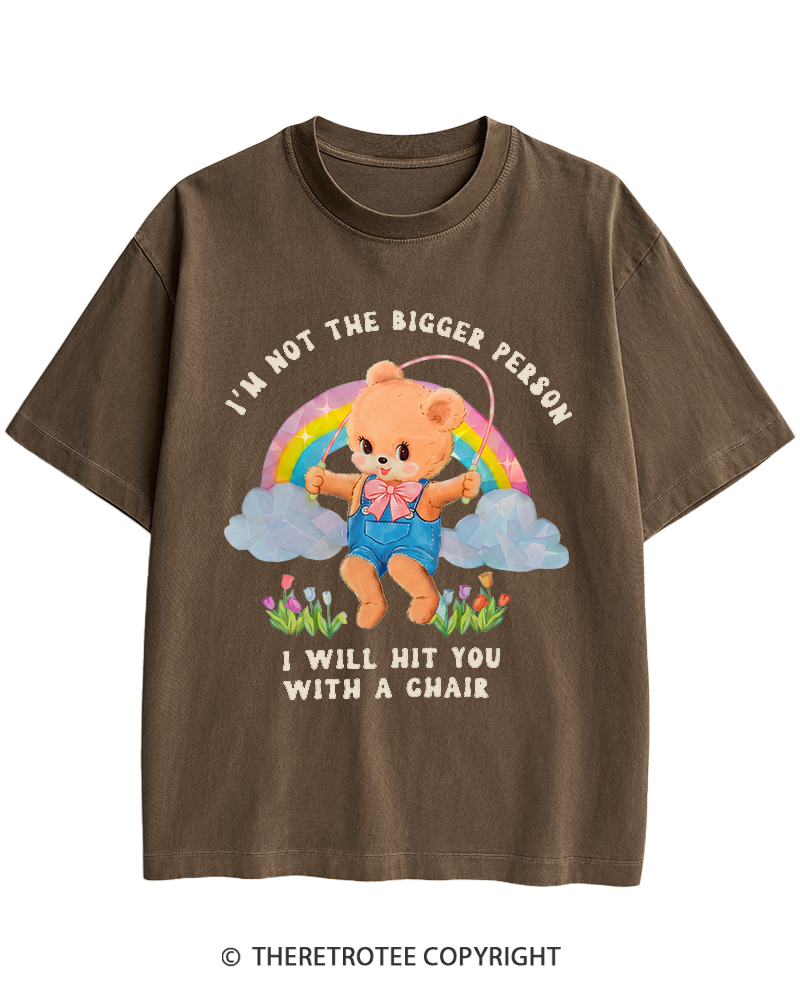 TheRetroTee Not The Bigger Person 1970s Heavy Cotton T-Shirt