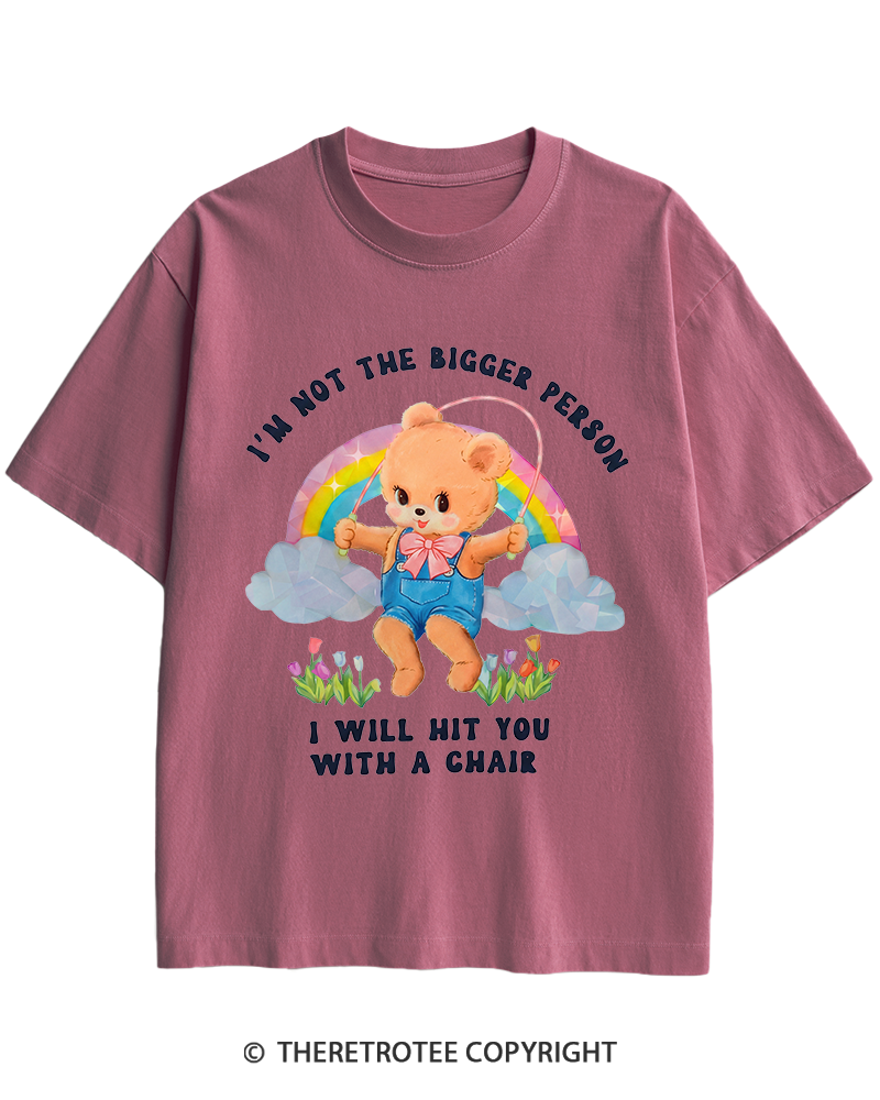 TheRetroTee Not The Bigger Person 1970s Heavy Cotton T-Shirt