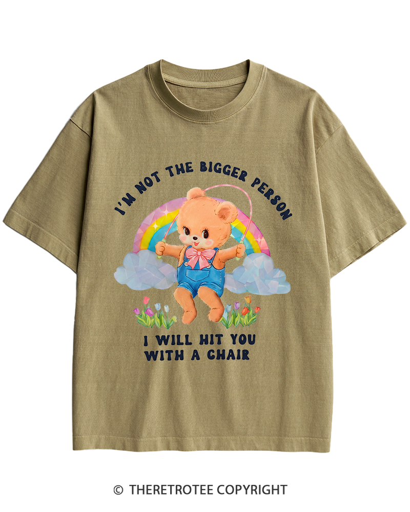 TheRetroTee Not The Bigger Person 1970s Heavy Cotton T-Shirt