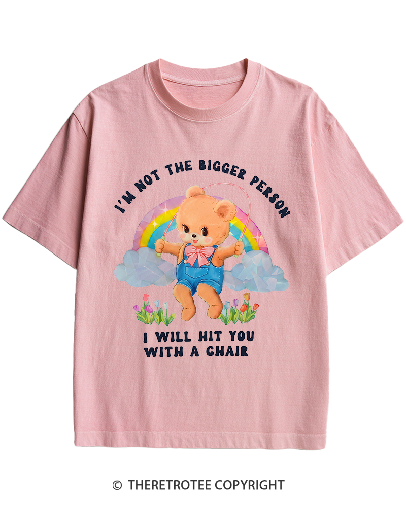 TheRetroTee Not The Bigger Person 1970s Heavy Cotton T-Shirt
