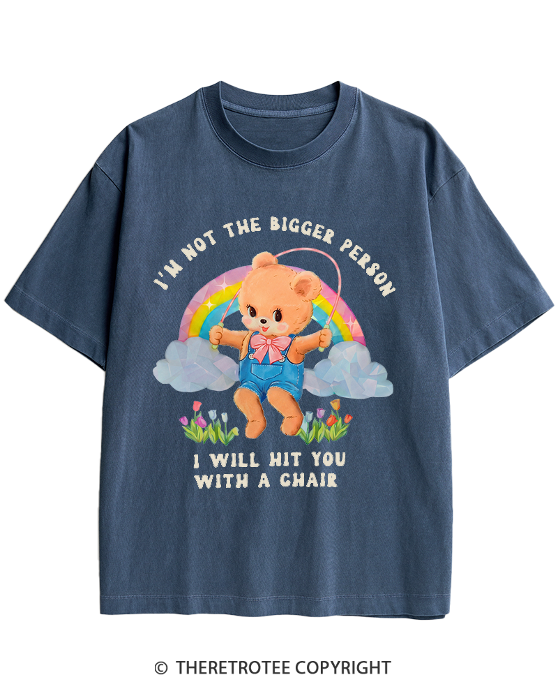 TheRetroTee Not The Bigger Person 1970s Heavy Cotton T-Shirt