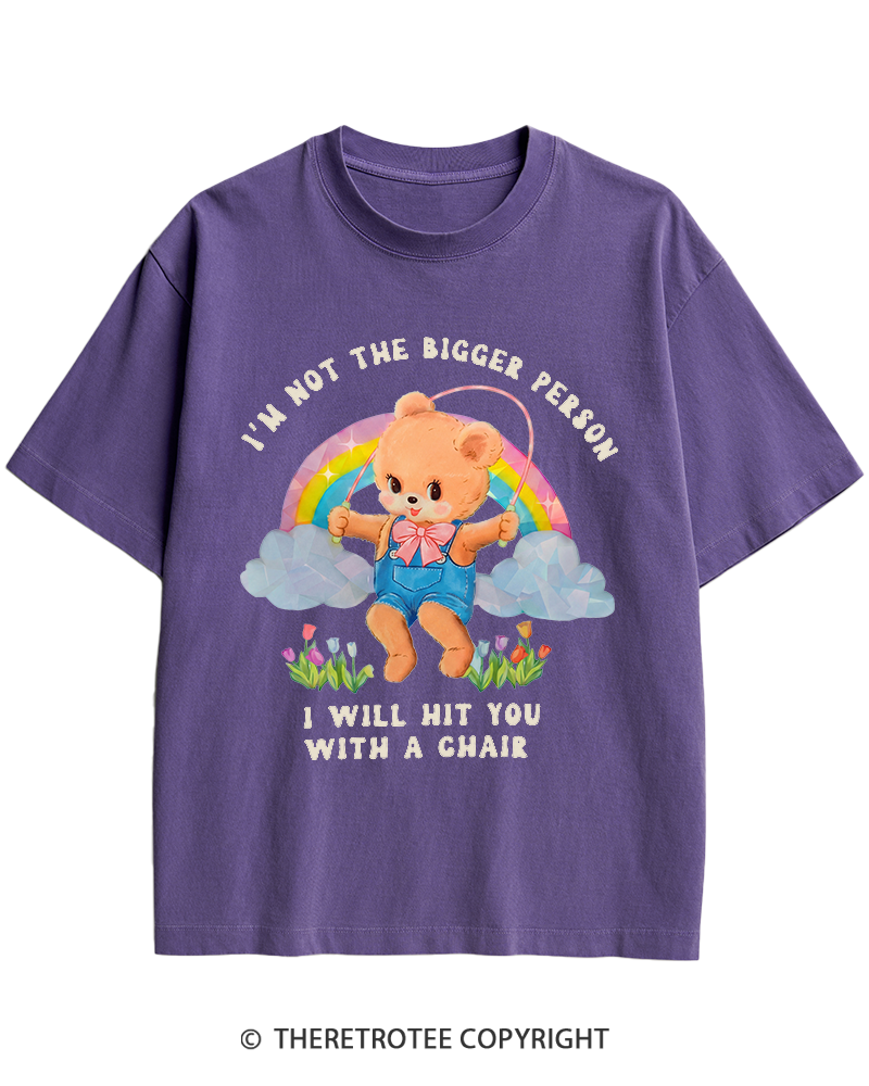TheRetroTee Not The Bigger Person 1970s Heavy Cotton T-Shirt