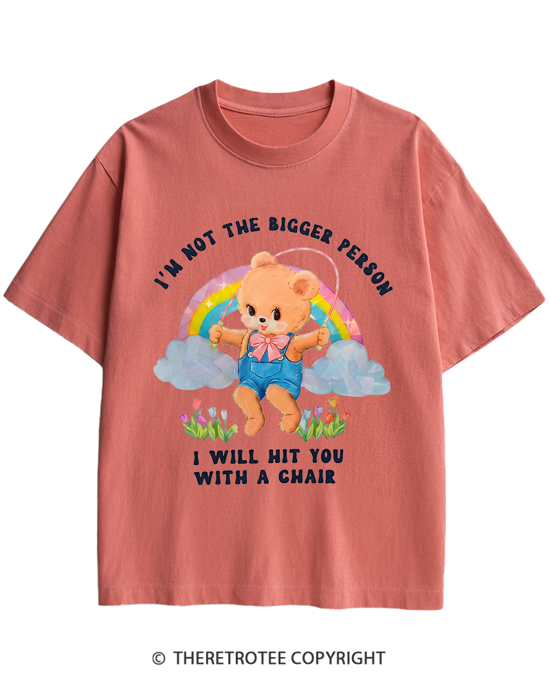 TheRetroTee Not The Bigger Person 1970s Heavy Cotton T-Shirt