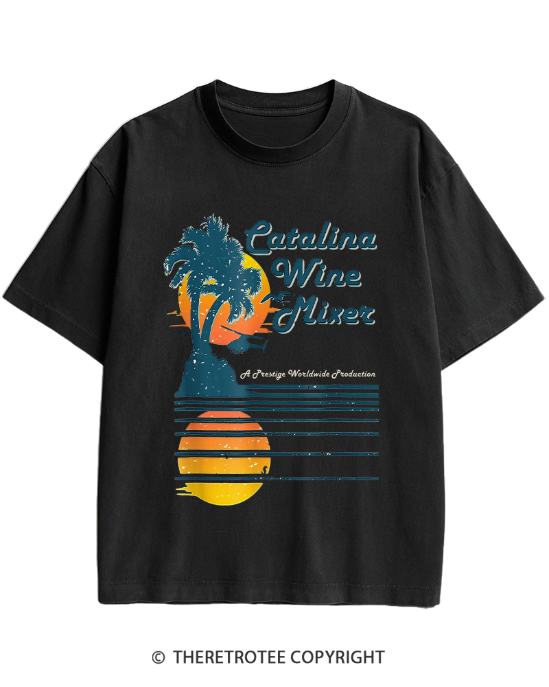 TheRetroTee Catalina Wine Mixer Heavy Cotton T-Shirt