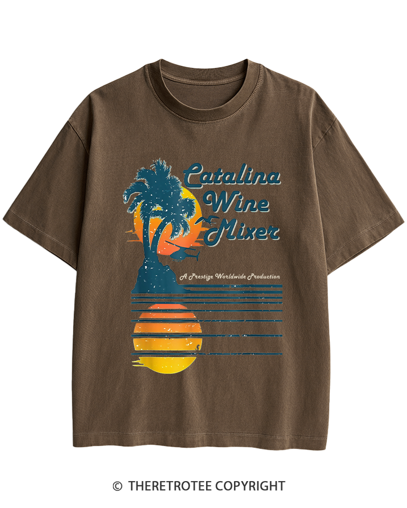 TheRetroTee Catalina Wine Mixer Heavy Cotton T-Shirt