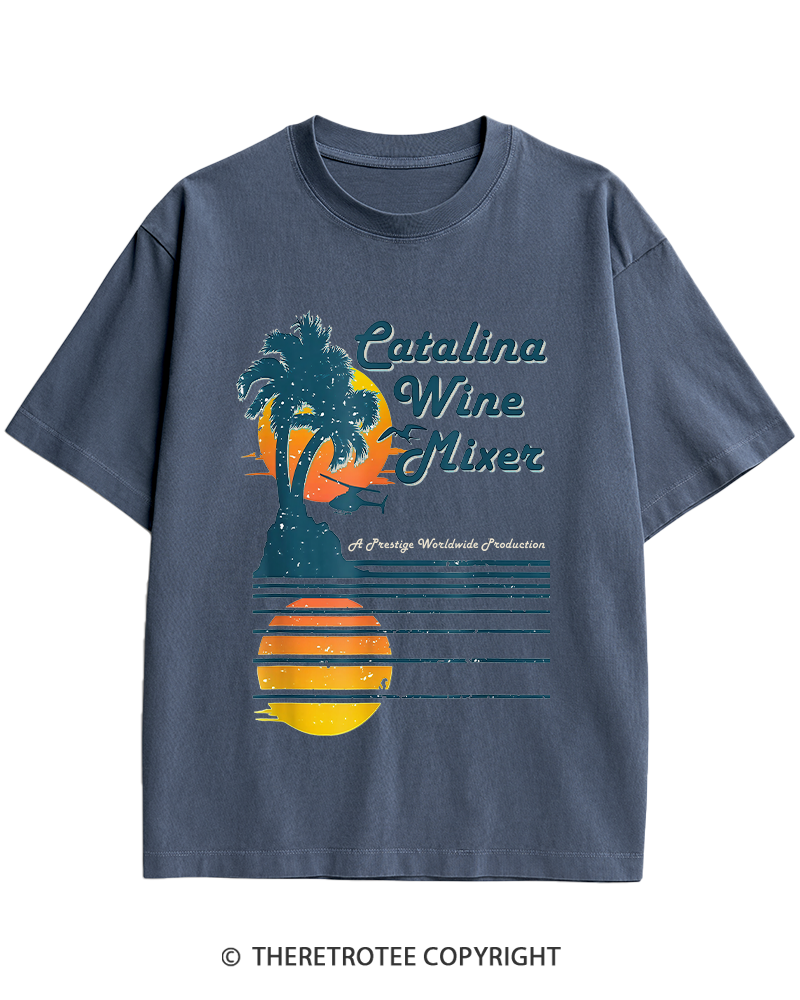 TheRetroTee Catalina Wine Mixer Heavy Cotton T-Shirt