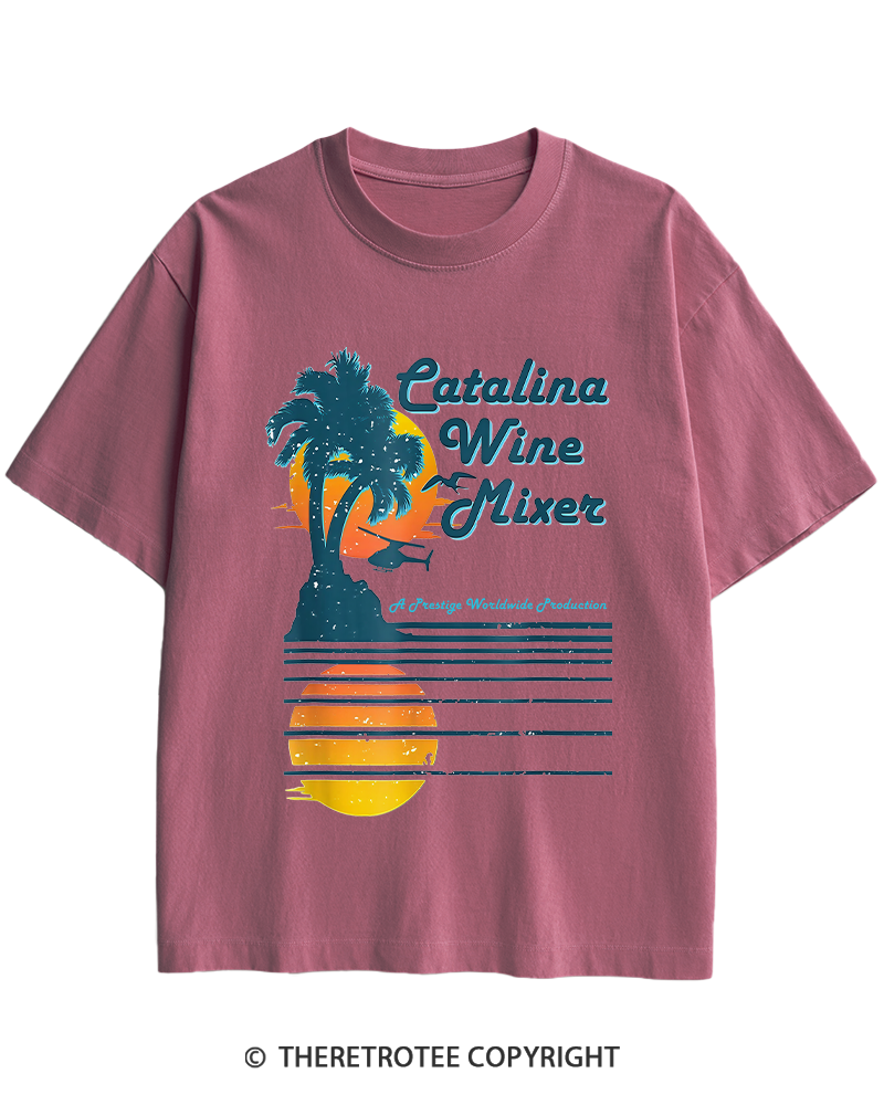 TheRetroTee Catalina Wine Mixer Heavy Cotton T-Shirt