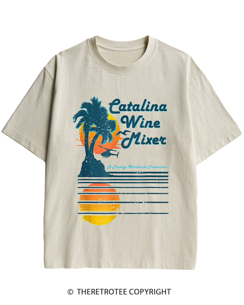 TheRetroTee Catalina Wine Mixer Heavy Cotton T-Shirt