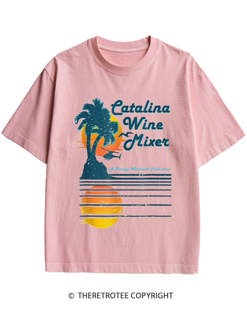 TheRetroTee Catalina Wine Mixer Heavy Cotton T-Shirt