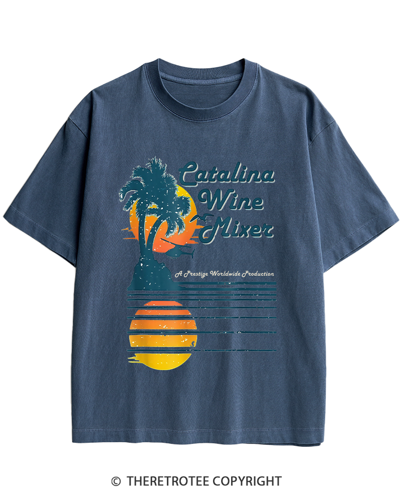 TheRetroTee Catalina Wine Mixer Heavy Cotton T-Shirt