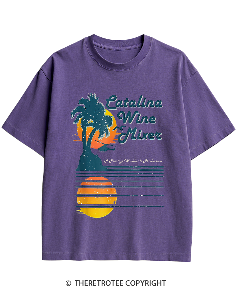 TheRetroTee Catalina Wine Mixer Heavy Cotton T-Shirt