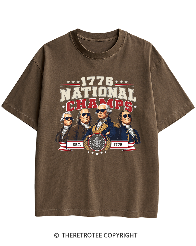 TheRetroTee Funny Founding Fathers 1776 Heavy Cotton T-Shirt