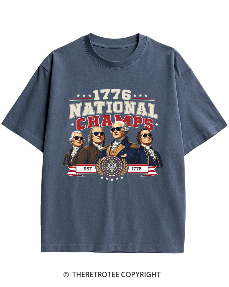 TheRetroTee Funny Founding Fathers 1776 Heavy Cotton T-Shirt