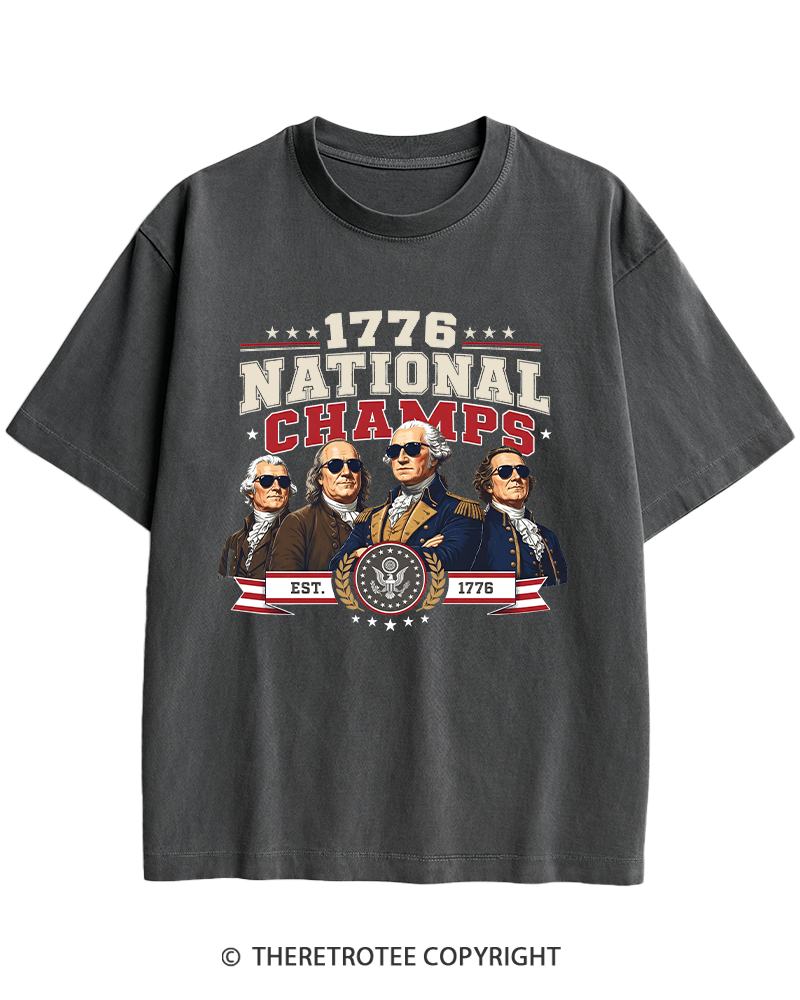 TheRetroTee Funny Founding Fathers 1776 Heavy Cotton T-Shirt