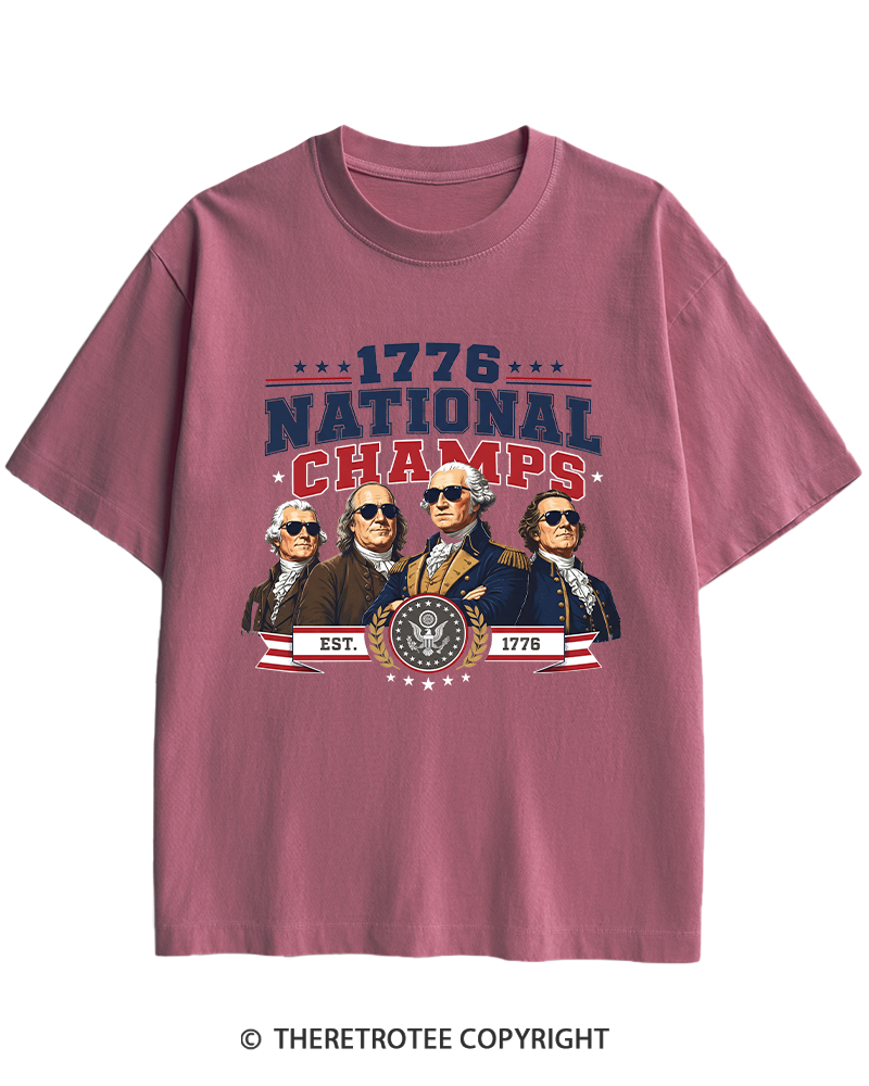TheRetroTee Funny Founding Fathers 1776 Heavy Cotton T-Shirt