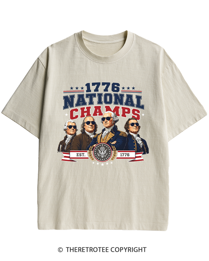 TheRetroTee Funny Founding Fathers 1776 Heavy Cotton T-Shirt