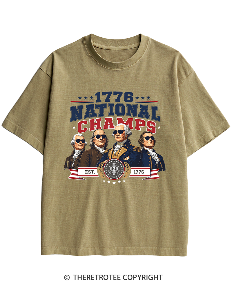 TheRetroTee Funny Founding Fathers 1776 Heavy Cotton T-Shirt