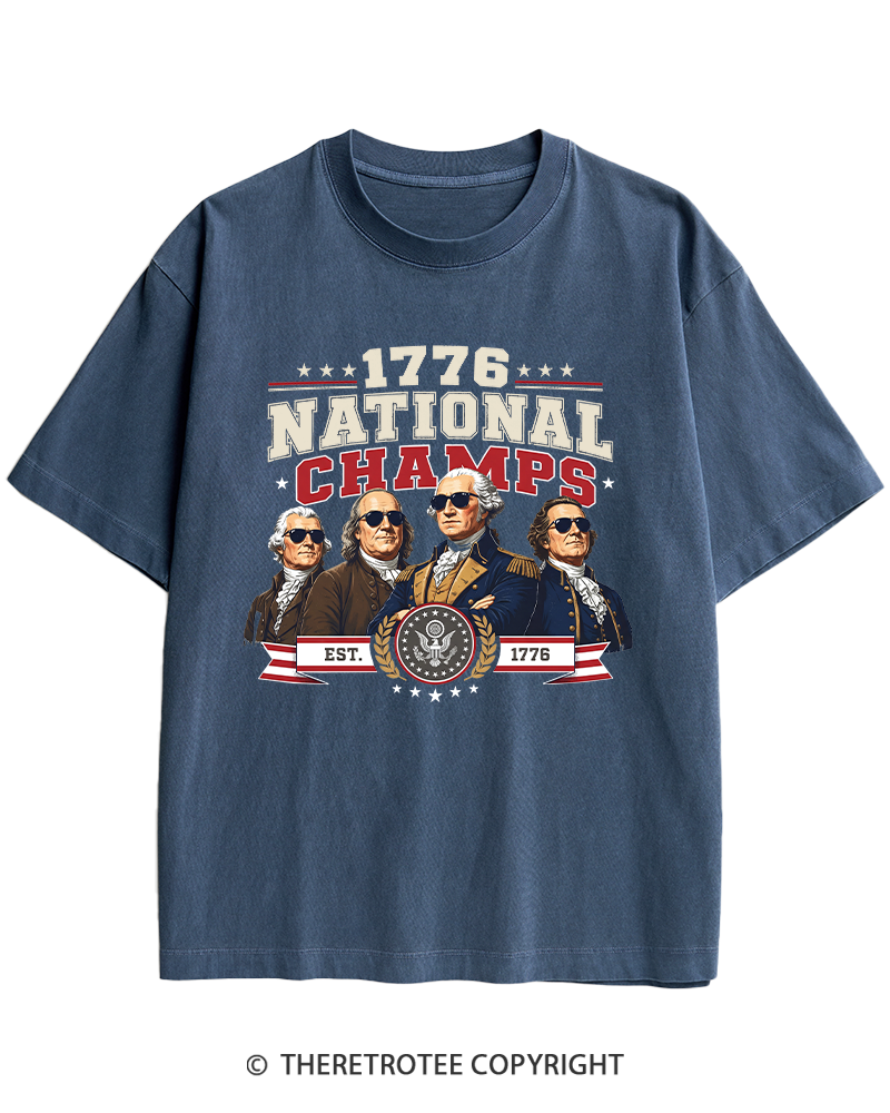 TheRetroTee Funny Founding Fathers 1776 Heavy Cotton T-Shirt