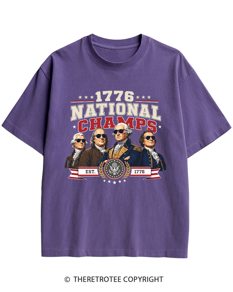TheRetroTee Funny Founding Fathers 1776 Heavy Cotton T-Shirt