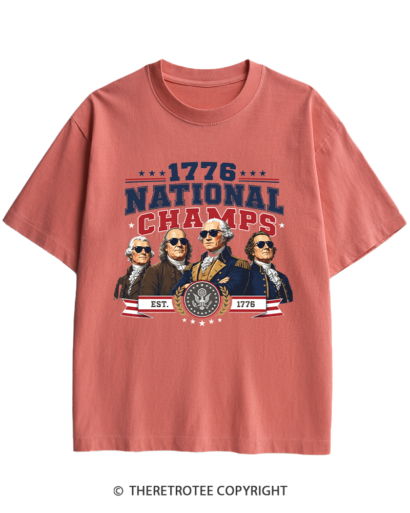 TheRetroTee Funny Founding Fathers 1776 Heavy Cotton T-Shirt