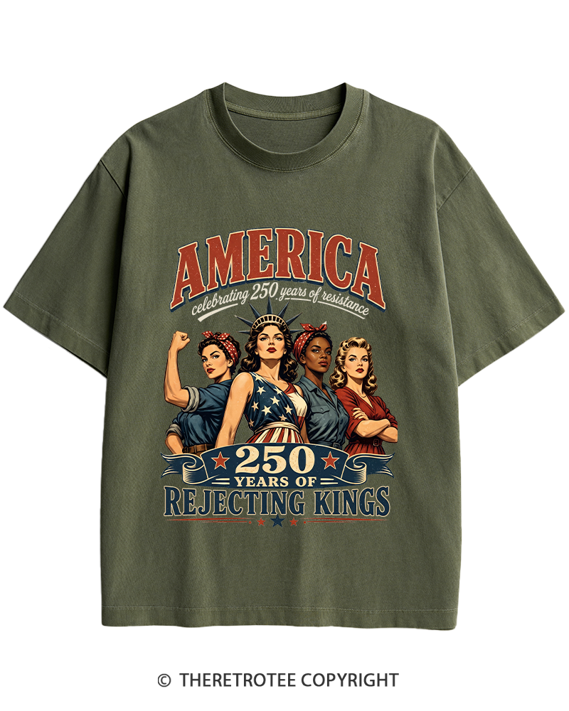 TheRetroTee Feminist 4th of July 250th Anniversary Heavy Cotton T-Shirt