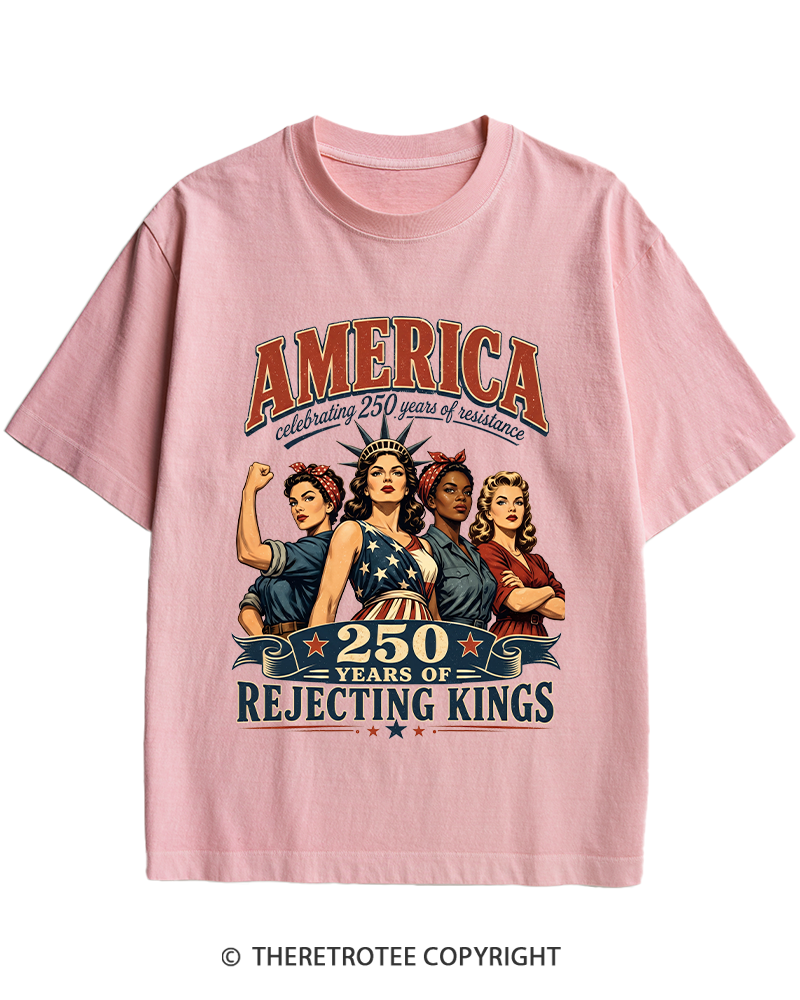 TheRetroTee Feminist 4th of July 250th Anniversary Heavy Cotton T-Shirt