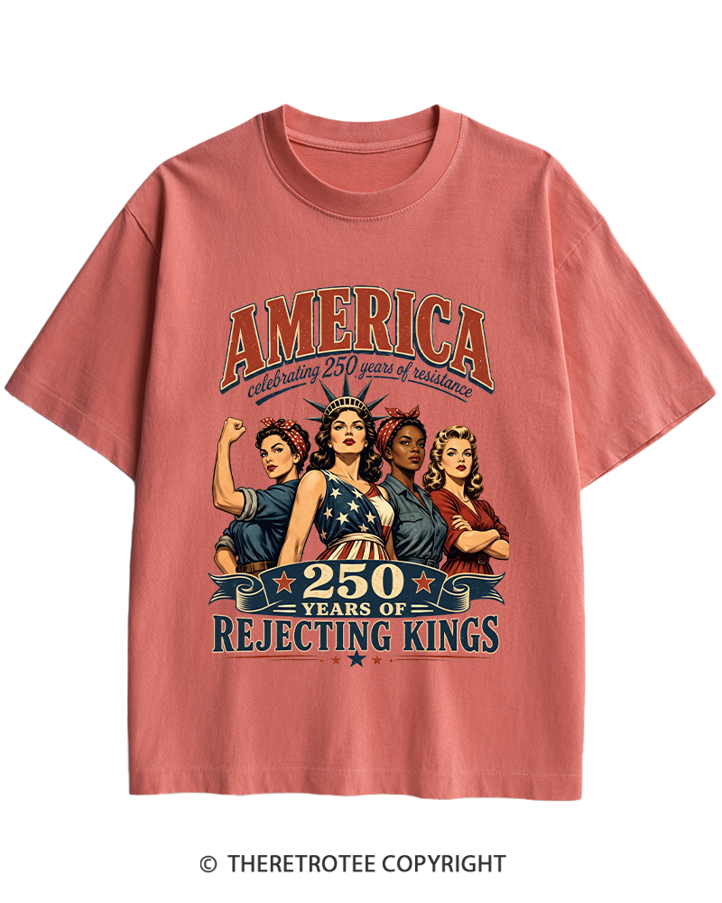TheRetroTee Feminist 4th of July 250th Anniversary Heavy Cotton T-Shirt