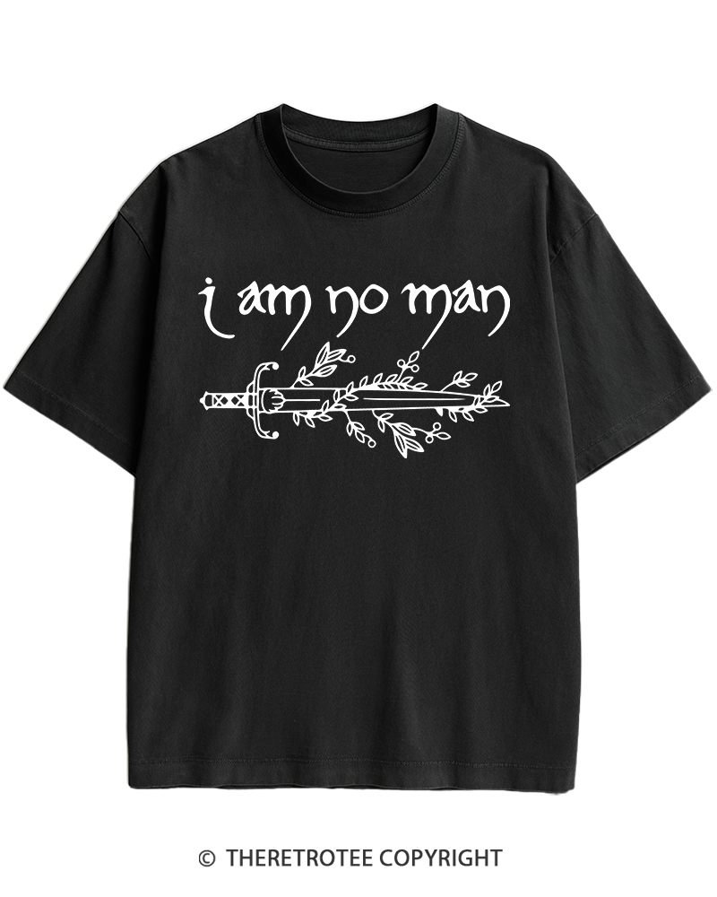 TheRetroTee I Am No Man Heavy Cotton T-Shirt