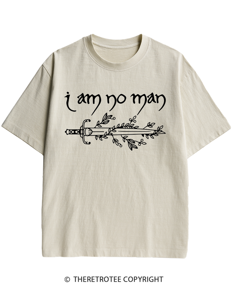 TheRetroTee I Am No Man Heavy Cotton T-Shirt