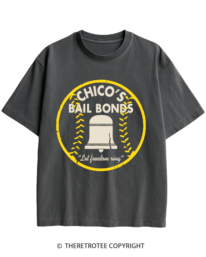 TheRetroTee Chico's Bail Bonds 1970s Heavy Cotton T-Shirt