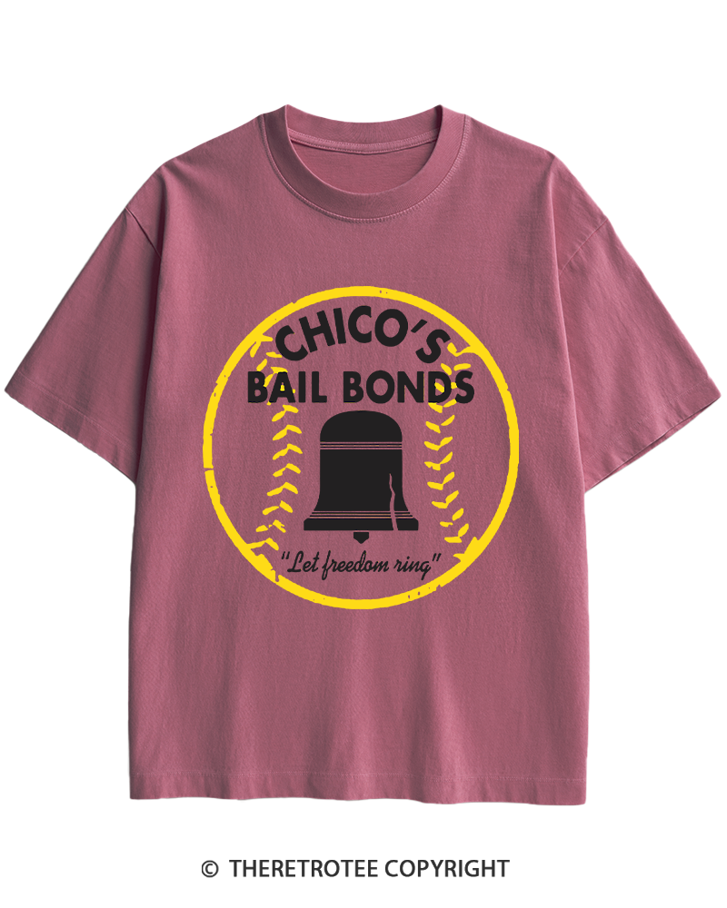 TheRetroTee Chico's Bail Bonds 1970s Heavy Cotton T-Shirt