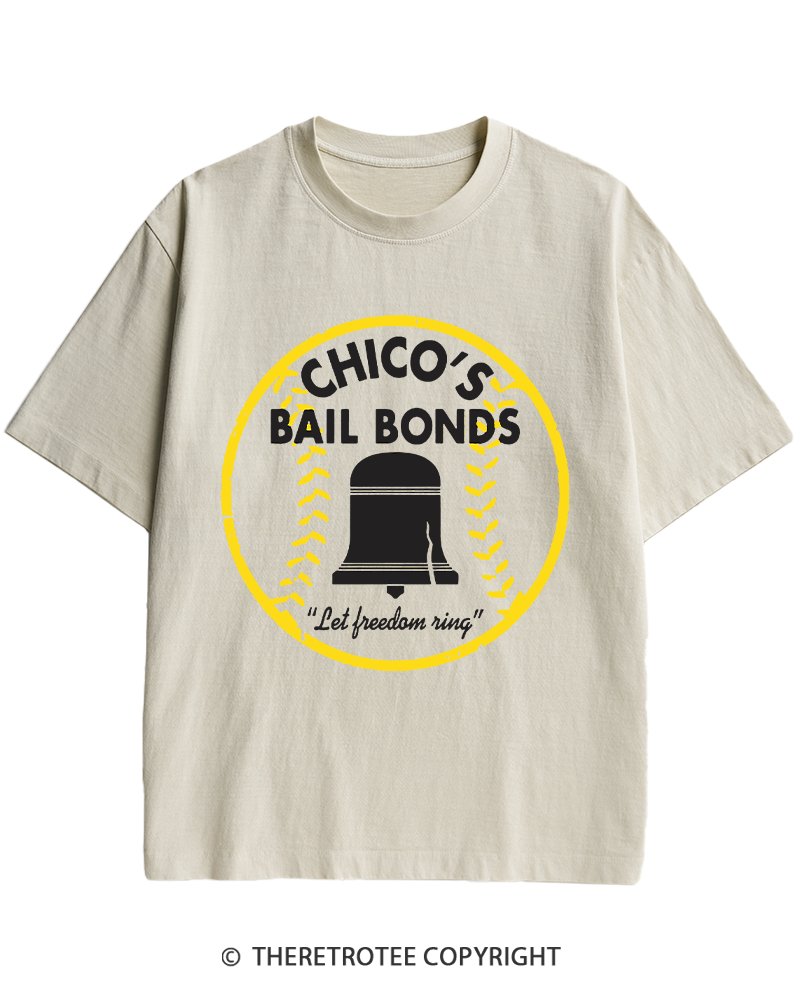 TheRetroTee Chico's Bail Bonds 1970s Heavy Cotton T-Shirt