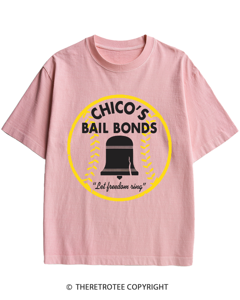 TheRetroTee Chico's Bail Bonds 1970s Heavy Cotton T-Shirt