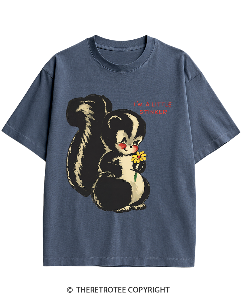 TheRetroTee Im a Little Stinker 1950s Heavy Cotton T-Shirt