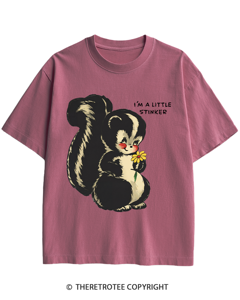 TheRetroTee Im a Little Stinker 1950s Heavy Cotton T-Shirt