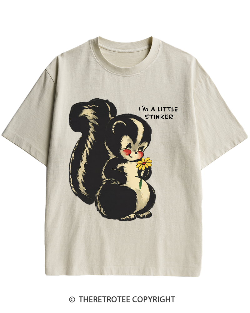 TheRetroTee Im a Little Stinker 1950s Heavy Cotton T-Shirt
