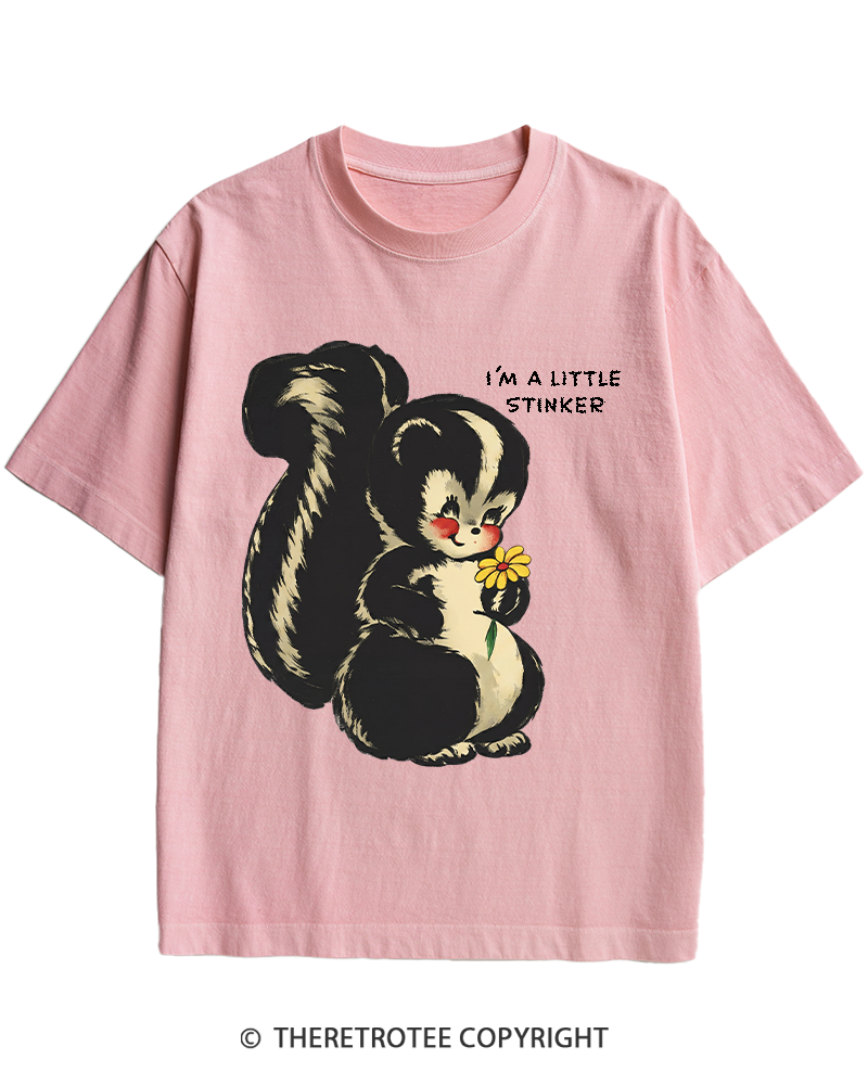 TheRetroTee Im a Little Stinker 1950s Heavy Cotton T-Shirt