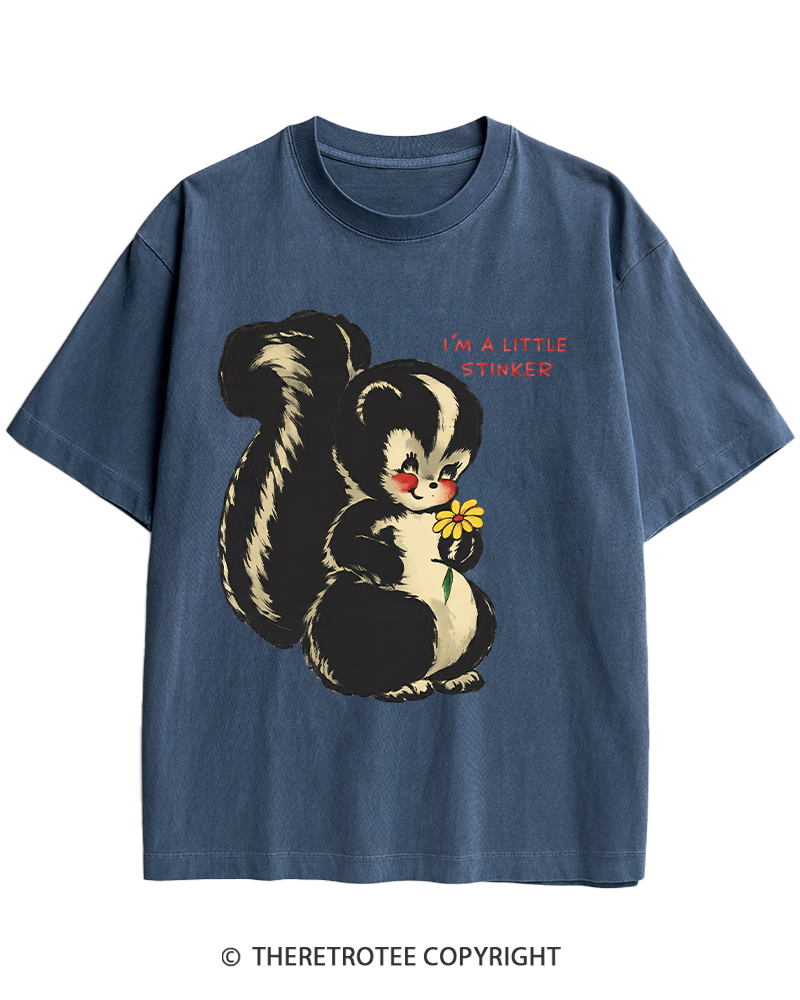 TheRetroTee Im a Little Stinker 1950s Heavy Cotton T-Shirt