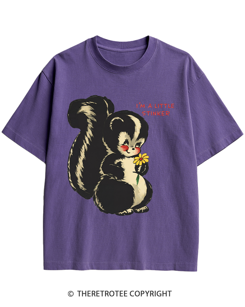 TheRetroTee Im a Little Stinker 1950s Heavy Cotton T-Shirt