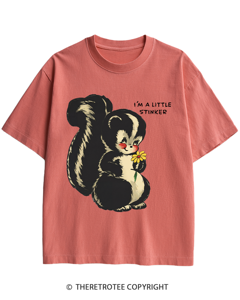 TheRetroTee Im a Little Stinker 1950s Heavy Cotton T-Shirt