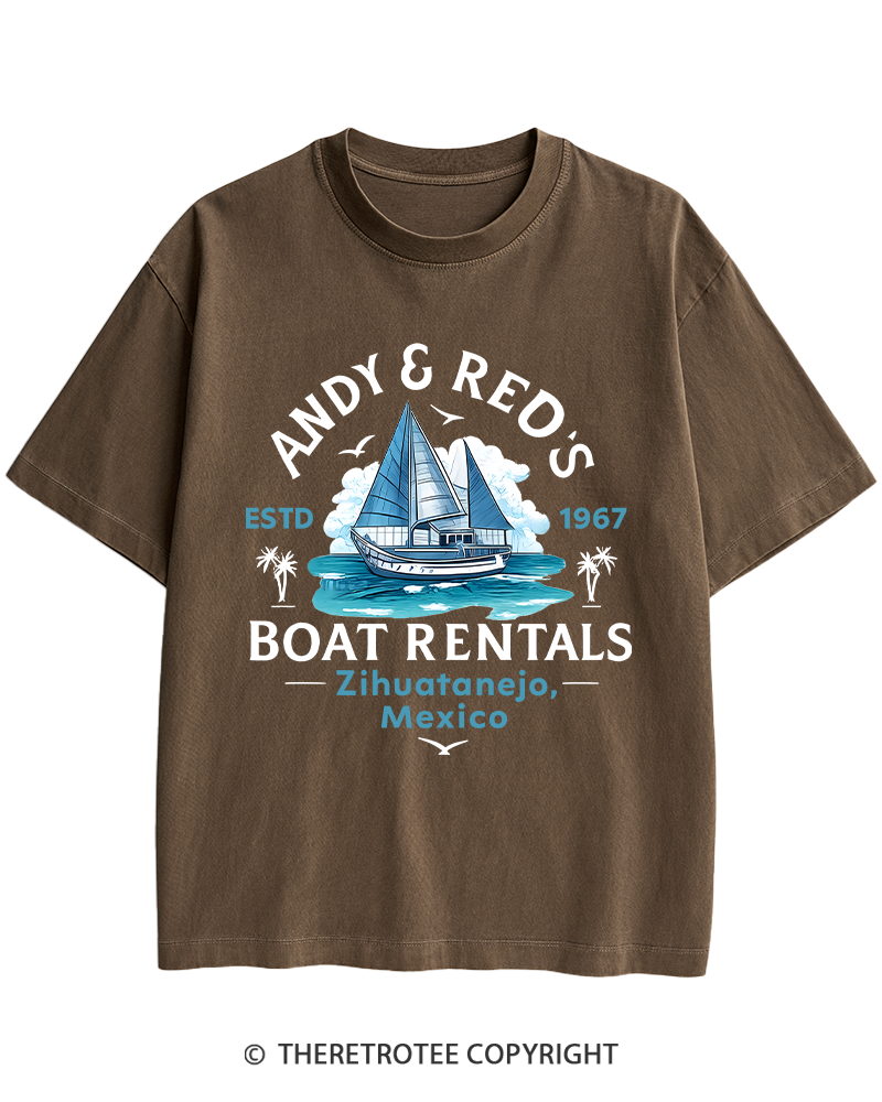 TheRetroTee Boat Rentals 1990s Heavy Cotton T-Shirt
