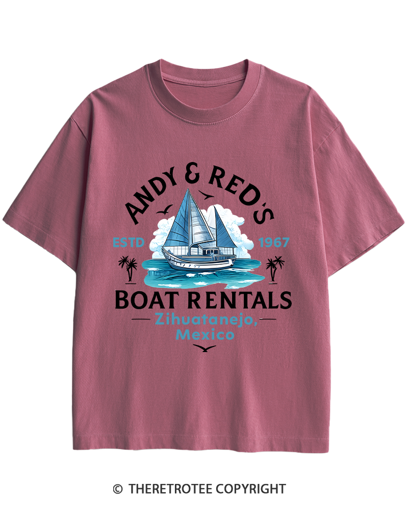 TheRetroTee Boat Rentals 1990s Heavy Cotton T-Shirt
