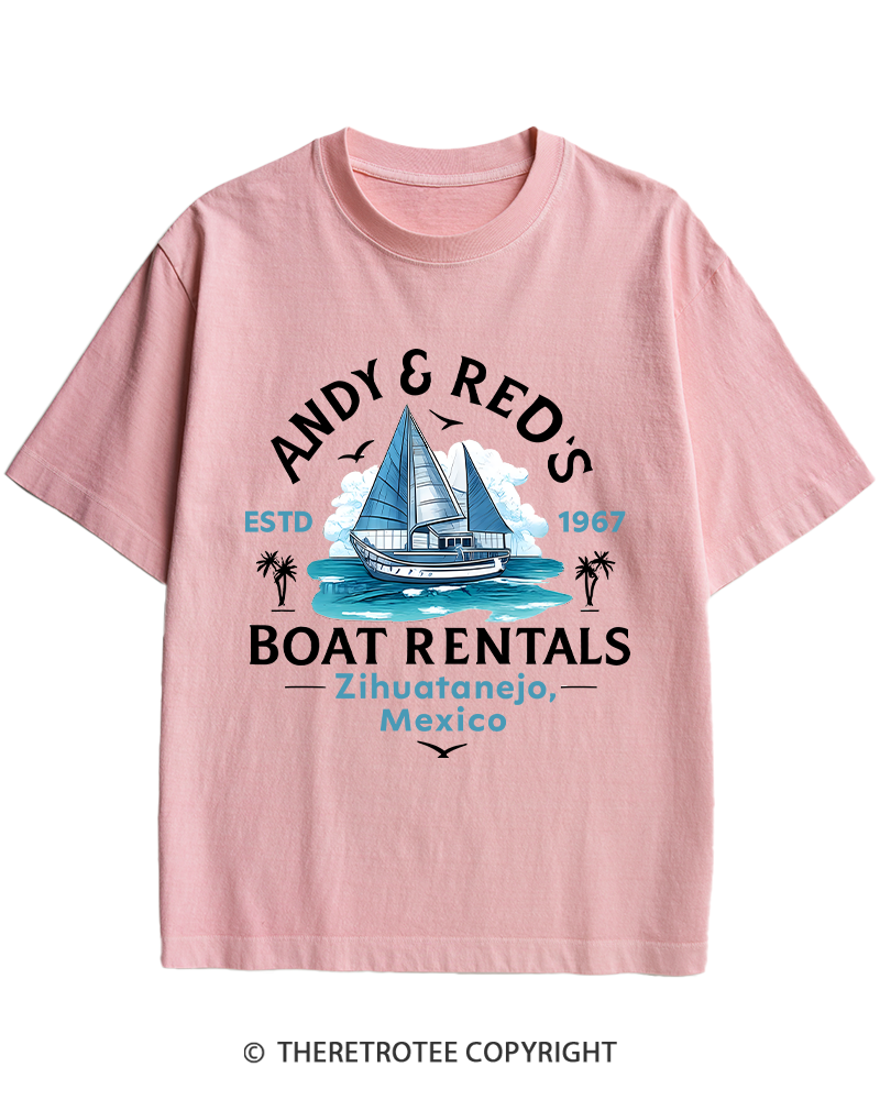 TheRetroTee Boat Rentals 1990s Heavy Cotton T-Shirt