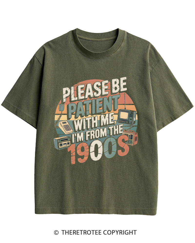 TheRetroTee Please Be Patient With Me 1900s Heavy Cotton T-Shirt