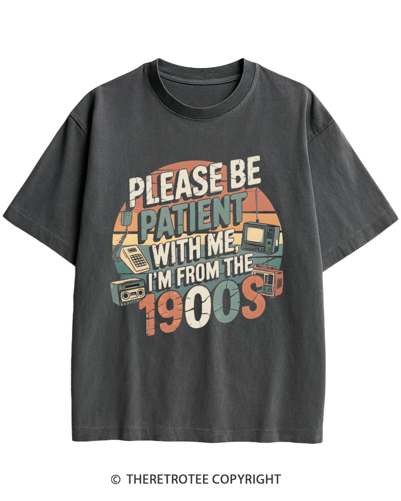 TheRetroTee Please Be Patient With Me 1900s Heavy Cotton T-Shirt