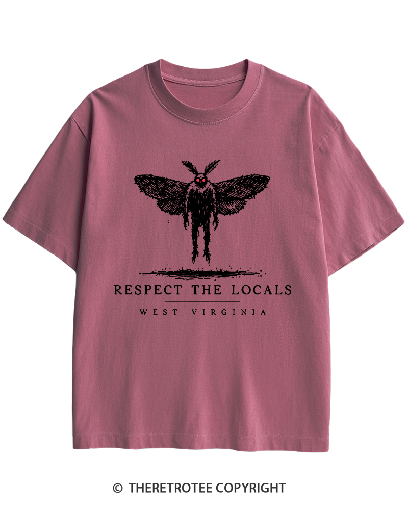 TheRetroTee West Virginia Mothman Cryptid Heavy Cotton T-Shirt