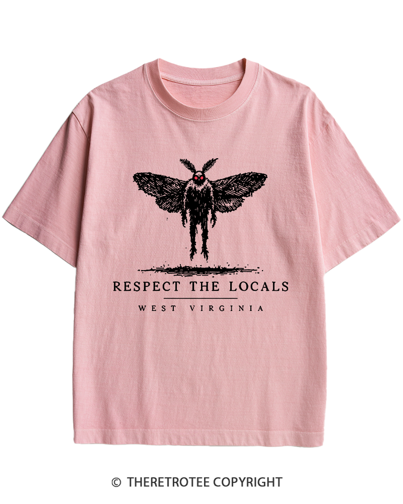 TheRetroTee West Virginia Mothman Cryptid Heavy Cotton T-Shirt